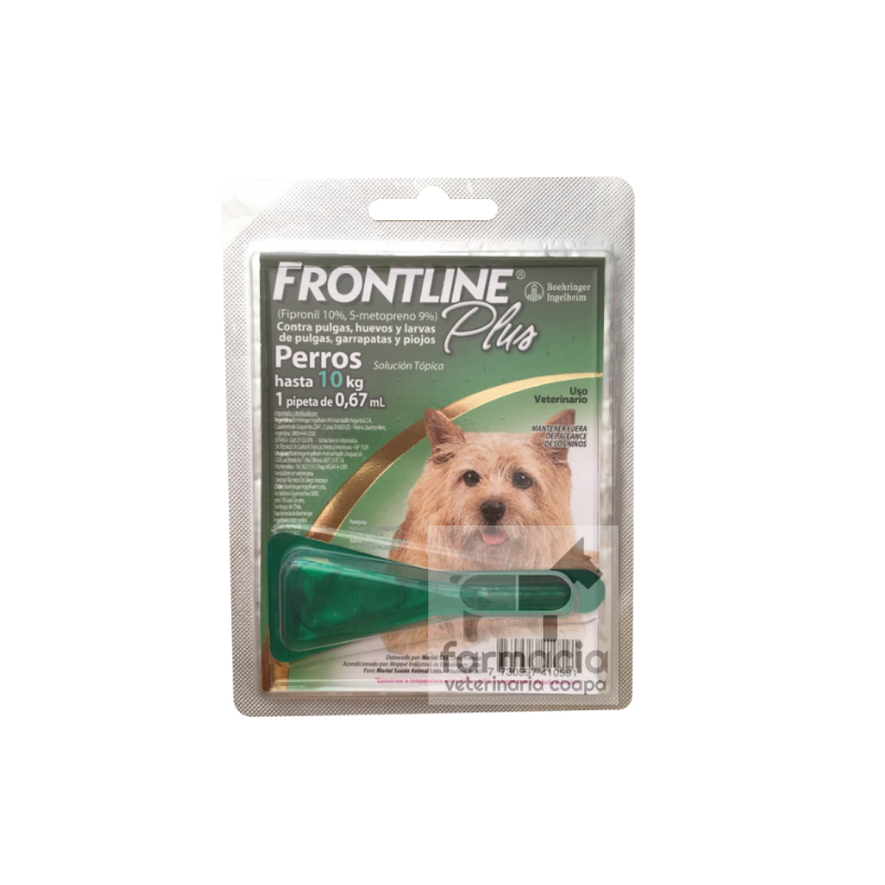 Frontline plus perros 2 a 10 kg. LLAME PARA PREGUNTAR POR EXISTENCIAS. DE VENTA SOLO EN SUCURSAL